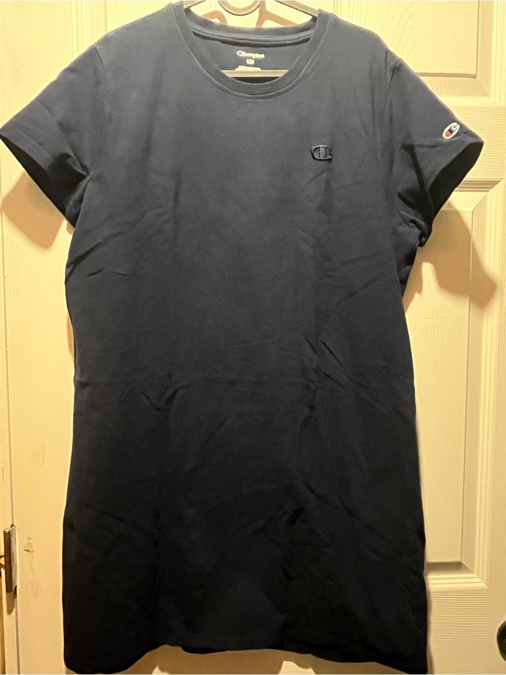 Champion Navy Short Sleeve Logo Tee Dress